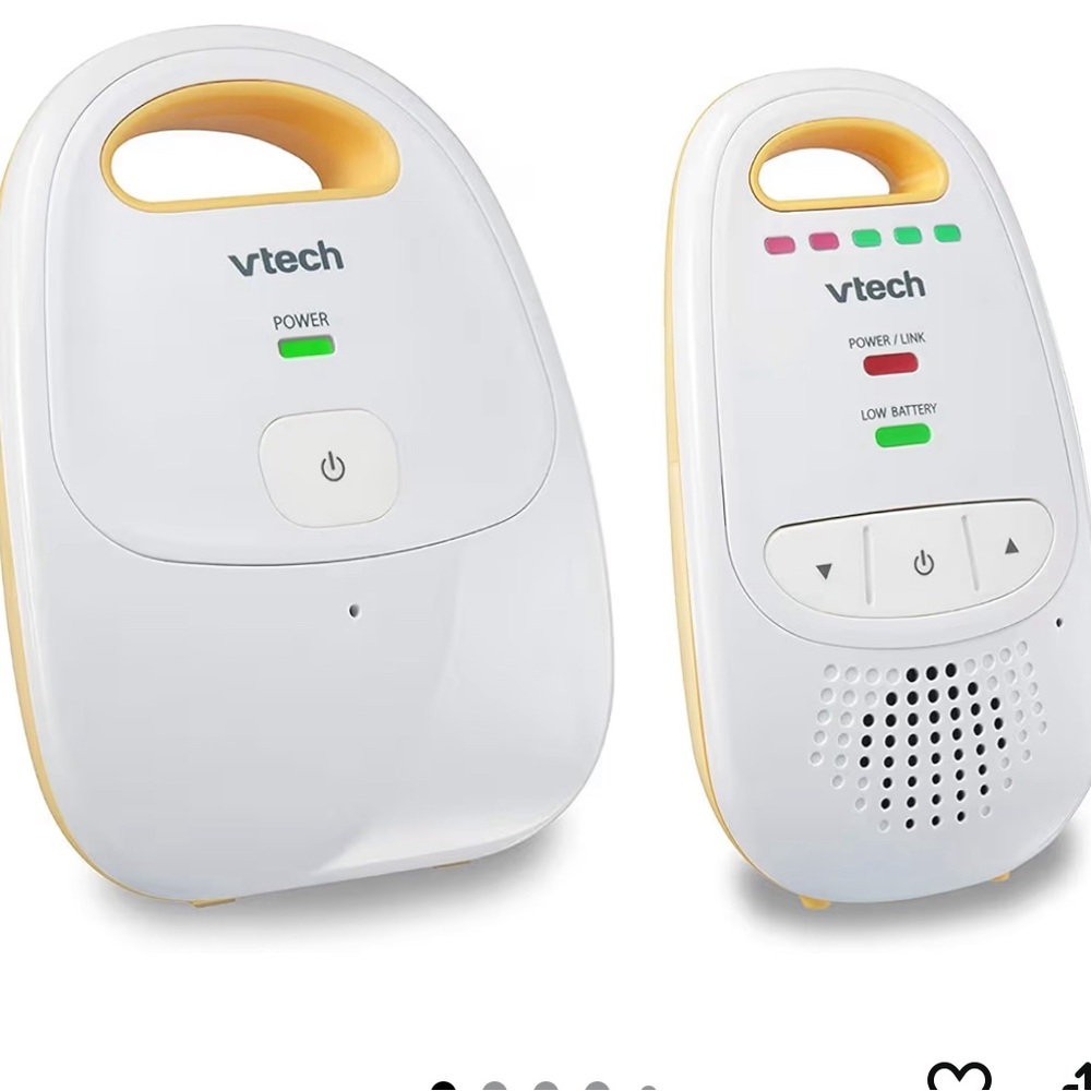 White and Yellow Portable Audio Monitor